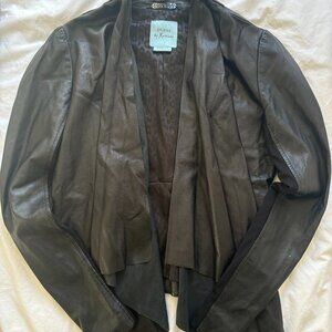 Guess Vintage Leather Black Jacket Women's Small